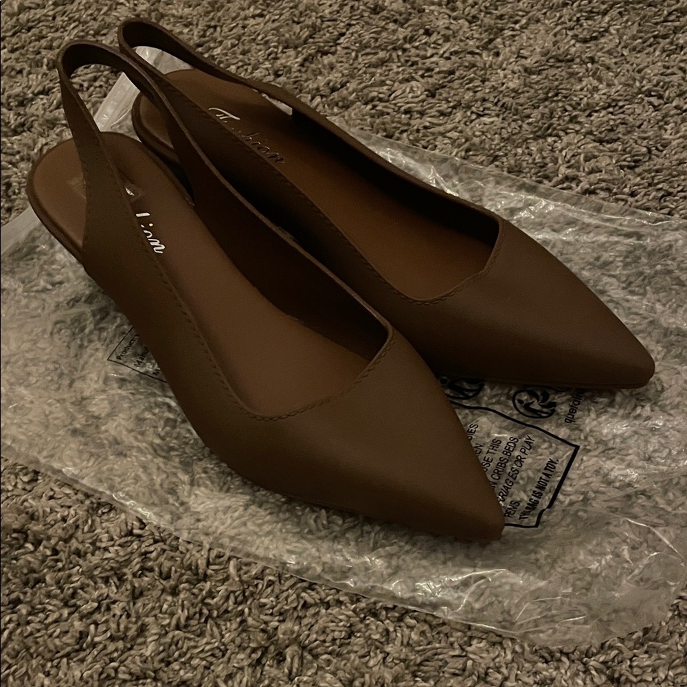 Brown Slingback Heels